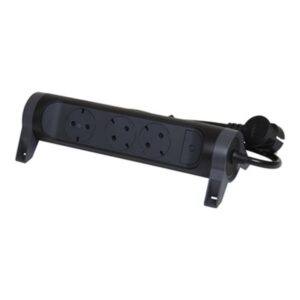 Legrand SurgeArrest 3 Outlets 1.5m Cable  Black/Grey Rotating