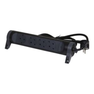 Legrand SurgeArrest 4 Outlets 3m Cable  Black/Grey Rotating