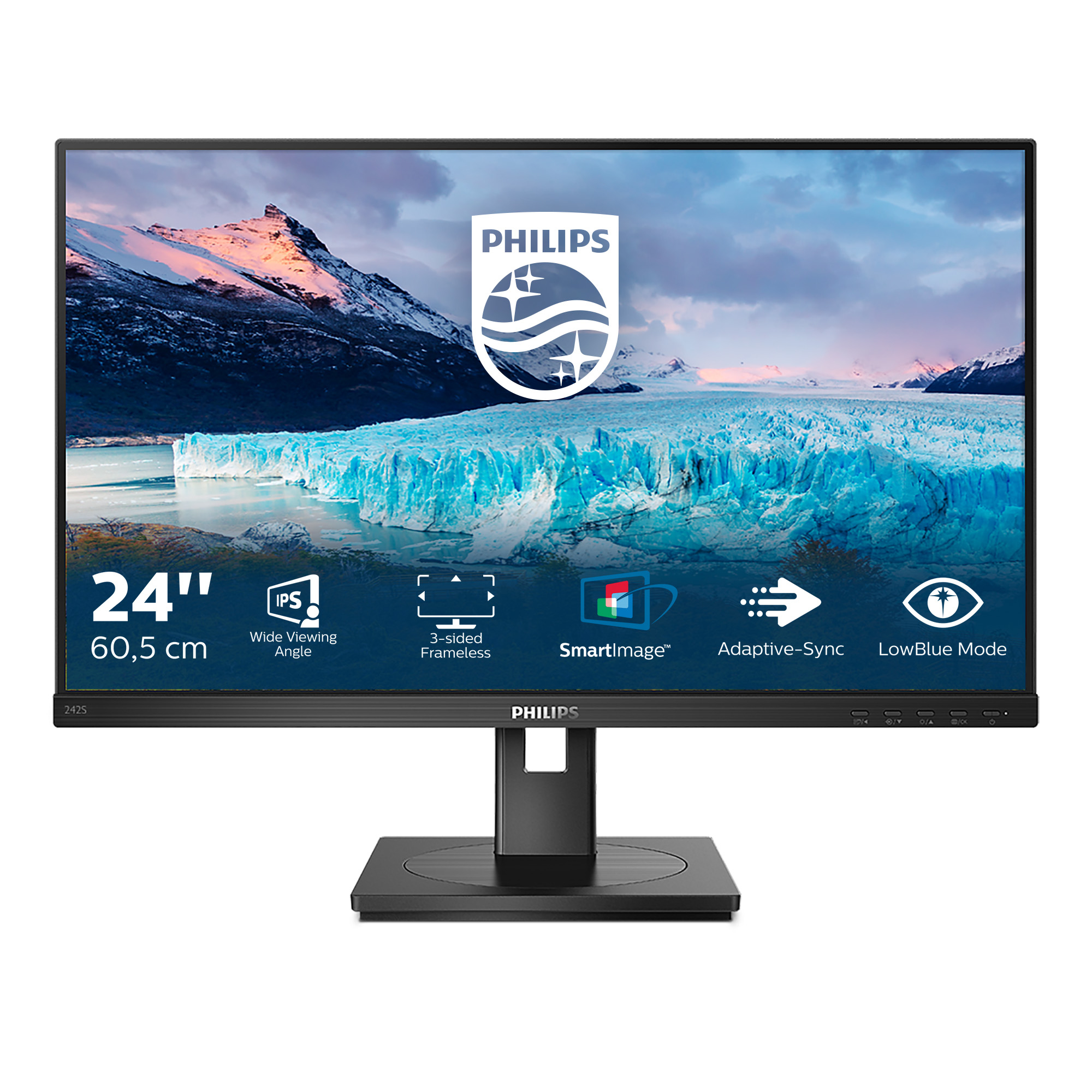 PHILIPS S Line 242S1AE FHD IPS Ergonomic Monitor 24" with speakers (PHI242S1AE) - Image 2