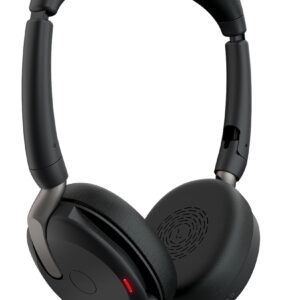 JABRA Evolve2 65 Flex Wireless Stereo Headset UC USB-A Link 380a with Wireless Charging Pad Black (26699-989-989) (JAB26699-989-989)