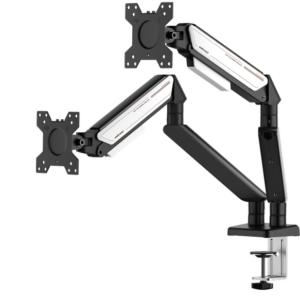 ANDA SEAT Monitor ARM / Stand A6D-2S Black White Dual, Weight Capacity (per Screen): 2-9kg